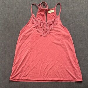Abercrombie & Fitch Pink Lace Detail Camisole